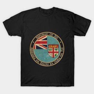 Vintage Republic of Fiji Oceania Oceanian Flag T-Shirt